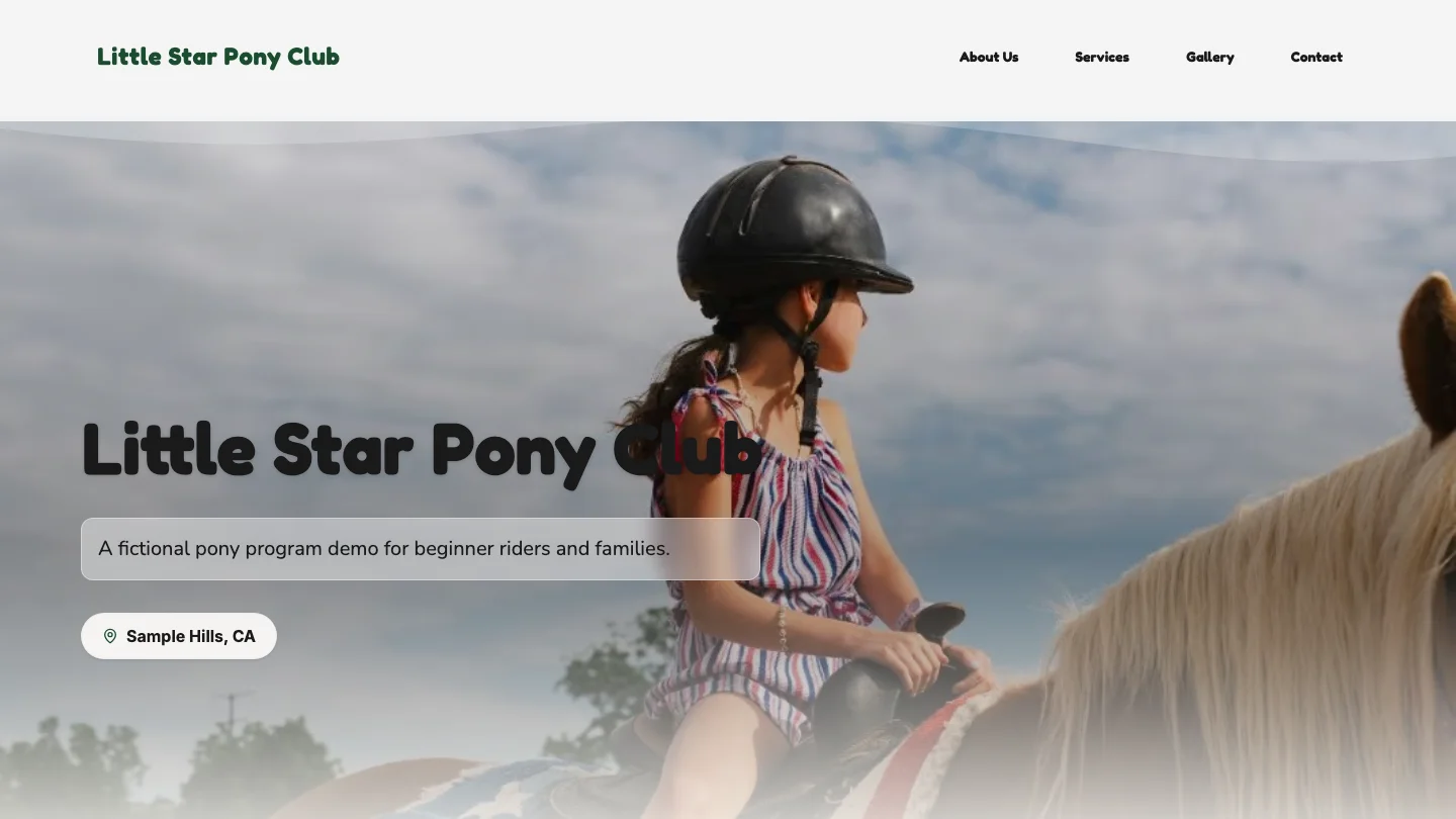 Little Star Pony Club, a BarnLinking demo site